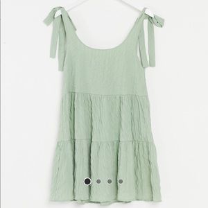 asos design tiered mini smock dress, never worn
